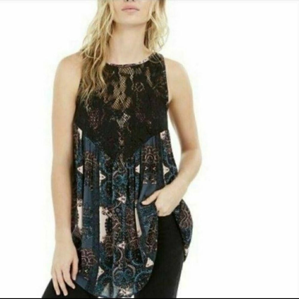 Free People Count Me in Trapeze Black Combo NWT - Picture 5 of 6